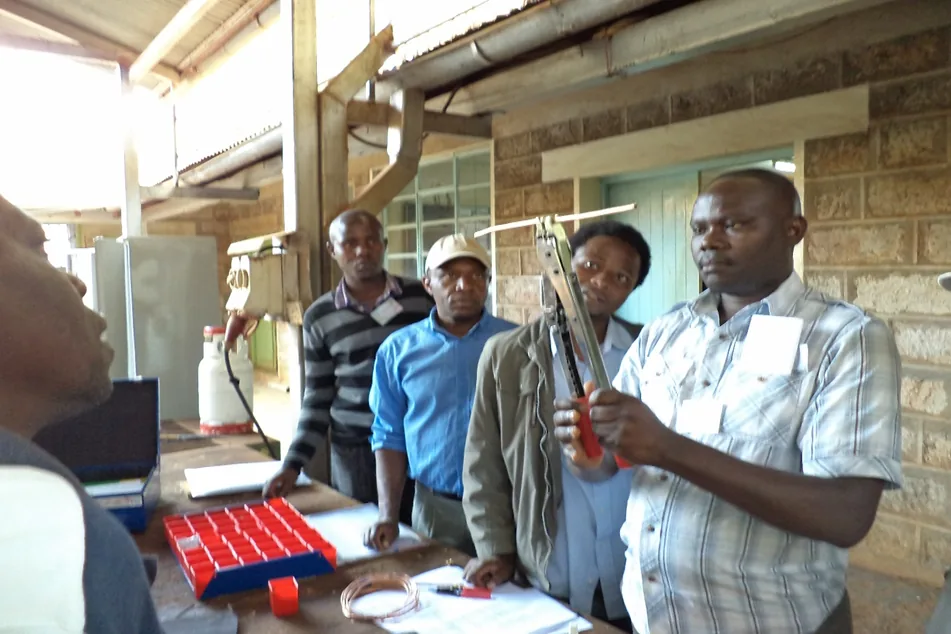Farm Refrigeration engineers during technical training